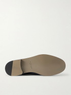 Manolo Blahnik - Perry Lizard-Effect Leather Penny Loafers - Black