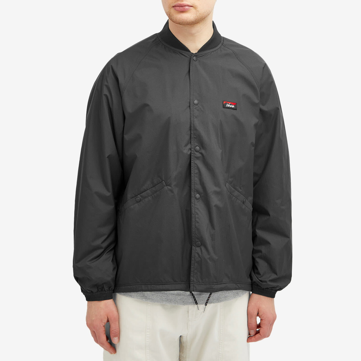 XLナンガ【NANGA】RIB COLLAR COACH JACKET Nanga Men's Rib Collar Coach Jacket in Black Nanga