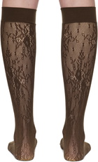Swedish Stockings Brown Rosa Lace Knee-Highs Socks
