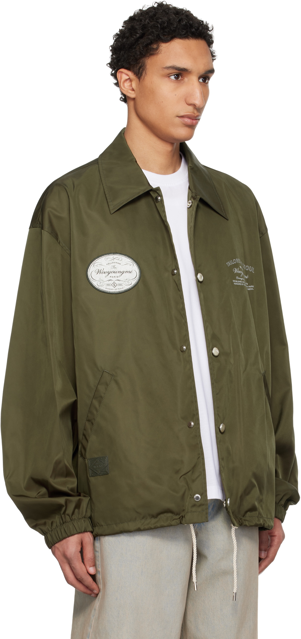 WOOYOUNGMI Khaki Nylon Coach Jacket