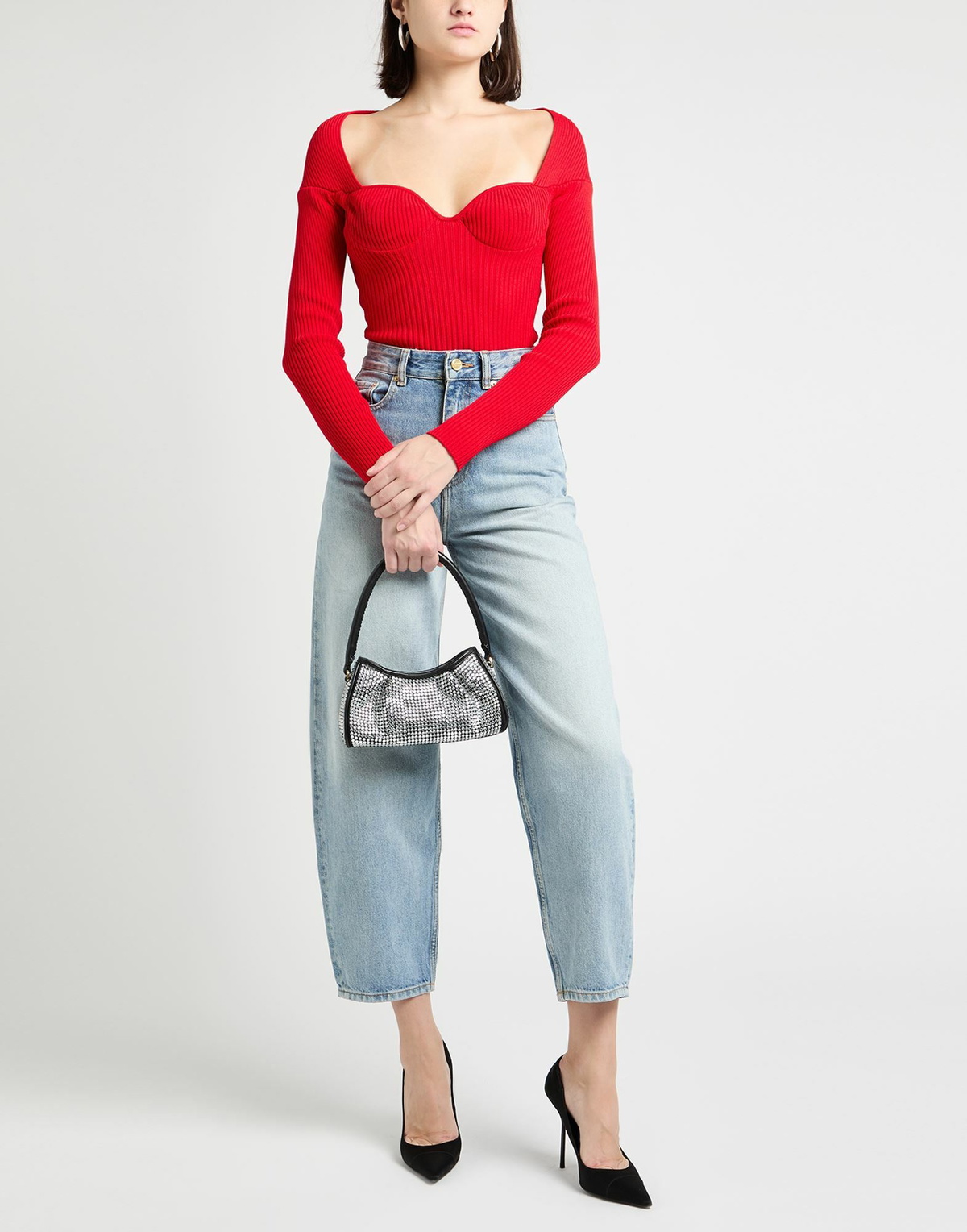 Magda Butrym Womens Sweater in Red