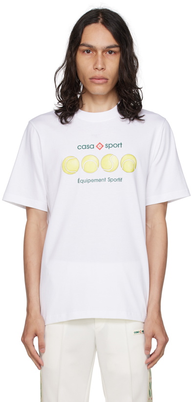 Photo: Casablanca White Tennis Balls T-Shirt