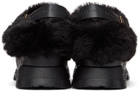 Stella McCartney Black Fur Free Fur Trace Clogs