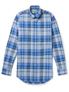 Sid Mashburn - Button-Down Collar Checked Cotton Shirt - Blue
