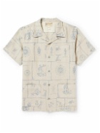 RRL - Sail Convertible-Collar Printed Linen Shirt - Neutrals