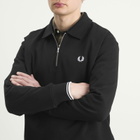 Fred Perry Men's Half Zip Collared Sweatshirt in Black
