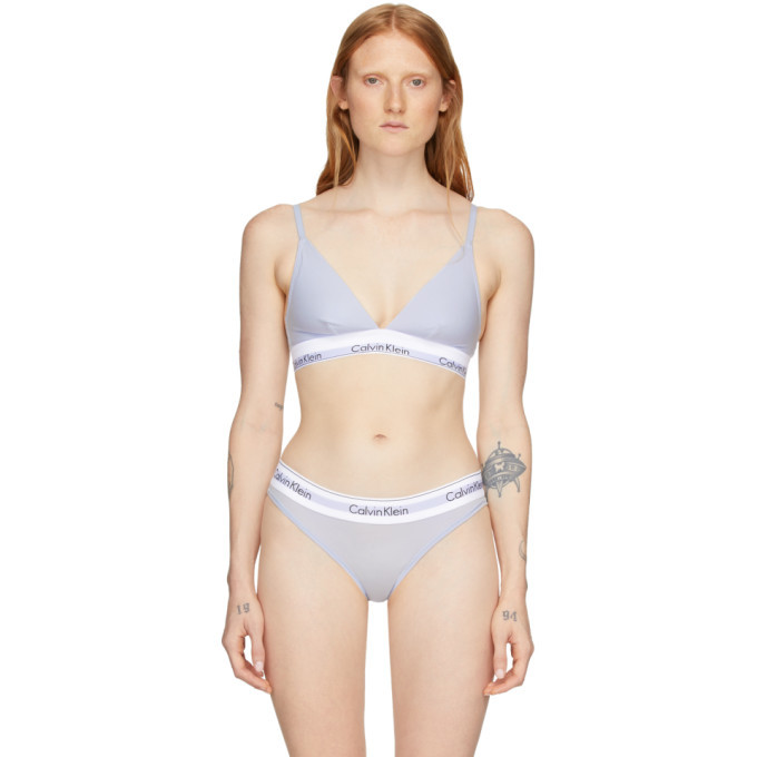 Photo: Calvin Klein Underwear Blue Modern Triangle Bralette