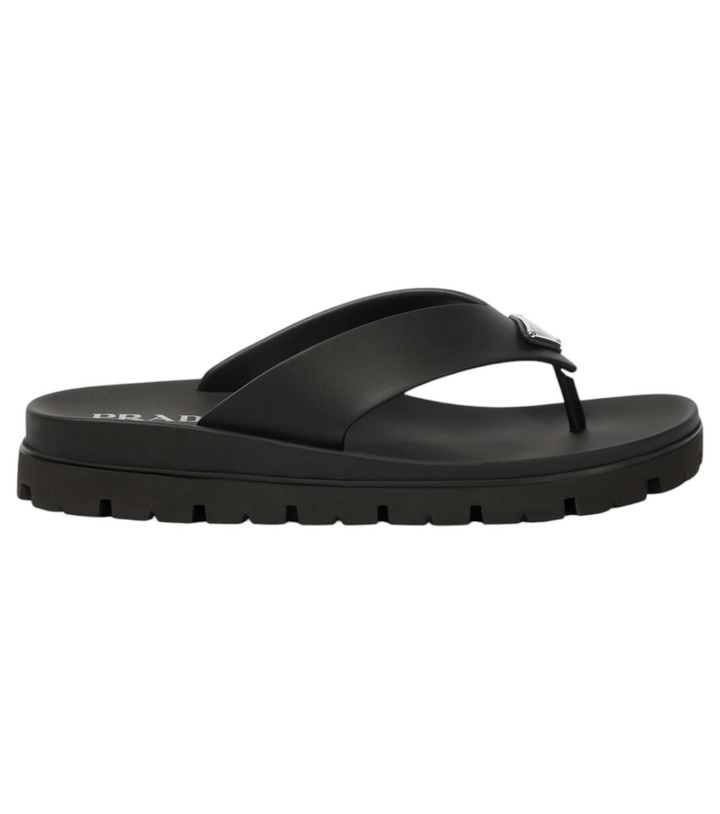 Photo: Prada Logo thong sandals