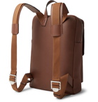 Loewe - Military Logo-Debossed Full-Grain Leather Backpack - Brown