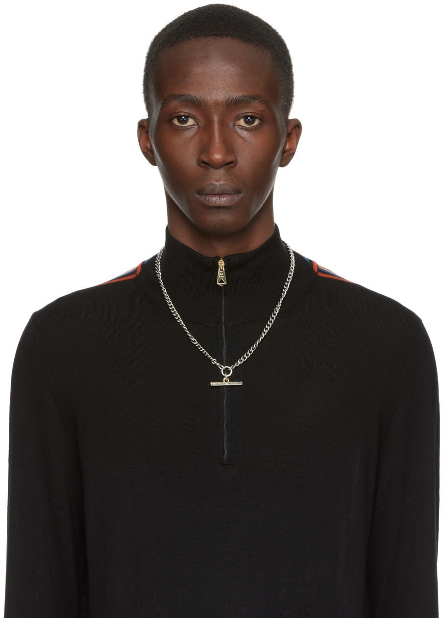Paul Smith Silver & Gold T-Bar Necklace Paul Smith