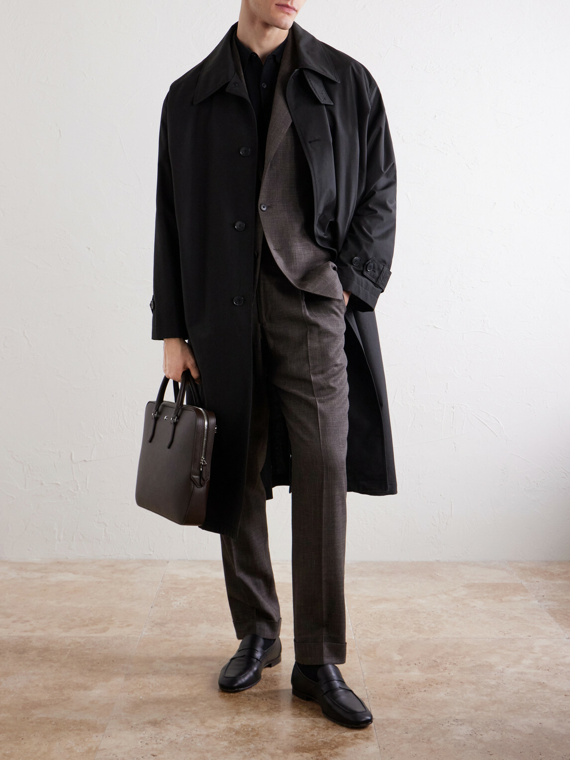 Montblanc - Logo-Appliquéd Textured-Leather Briefcase