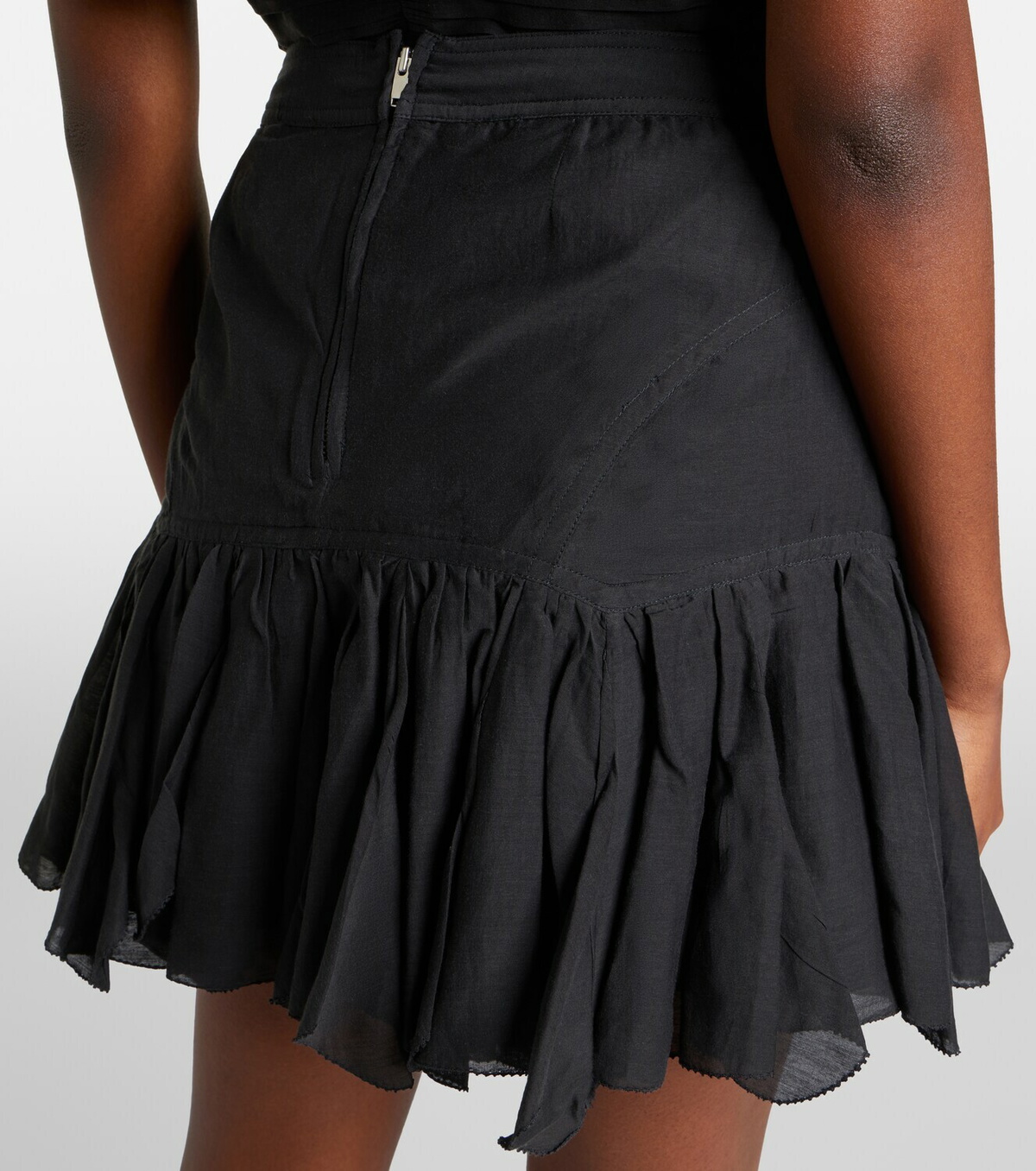 Marant Etoile Daneen ruffled cotton-blend miniskirt