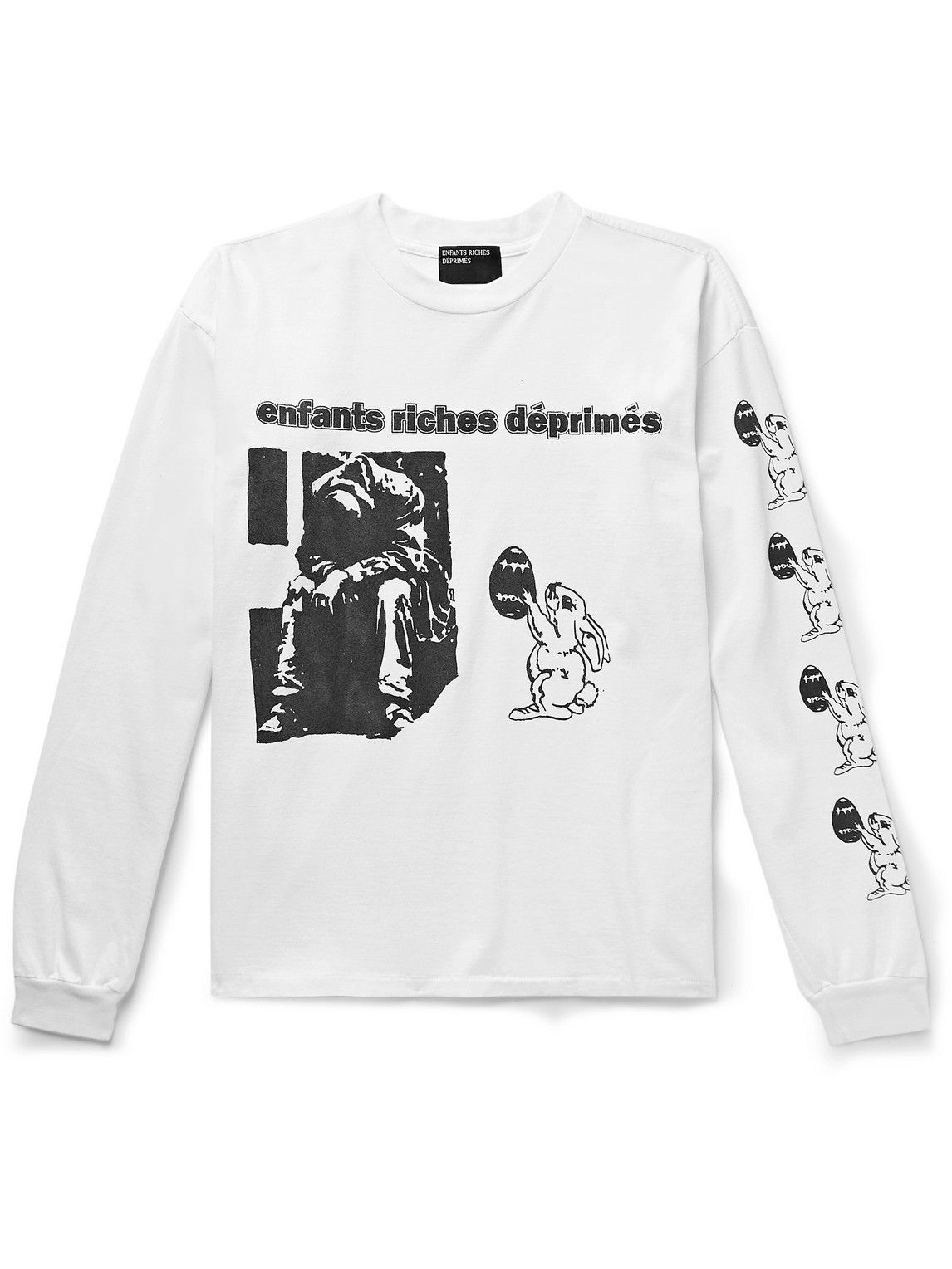 Enfants Riches Déprimés - Logo-Print Cotton-Jersey Shirt - White
