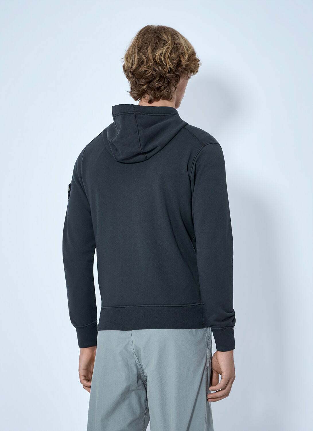Stone Island Hooded Zip-Up Sweatshirt