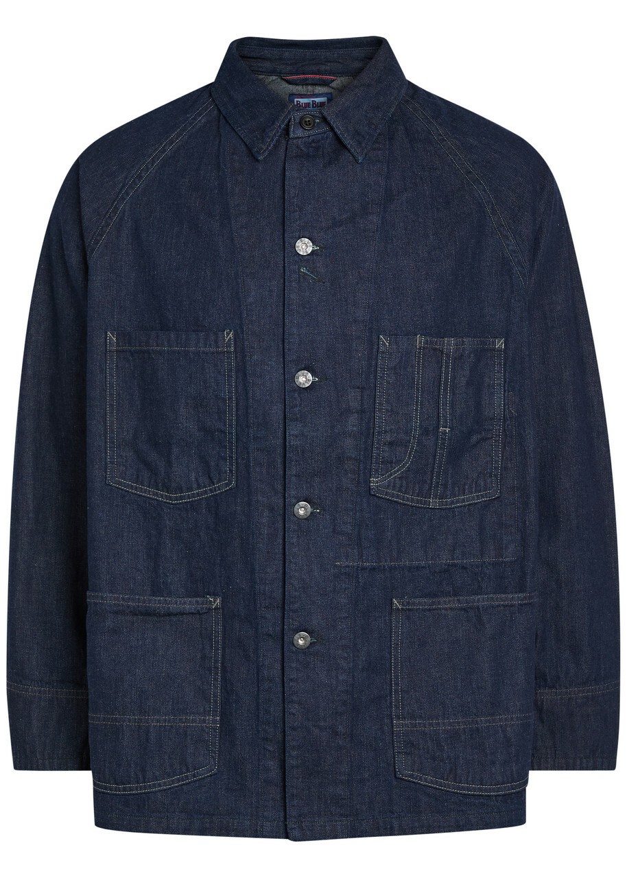 Blue Blue Japan Sashiko Used Washed Coverall Jacket Blue Blue Japan