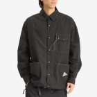 and wander Men's Cordura Cotton Ripstop Shirt Jacket in Black