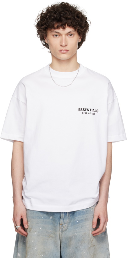 Photo: Fear of God ESSENTIALS White Classic Short Sleeve T-shirt