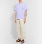 Jacquemus - Logo-Embroidered Printed Cotton-Jersey T-Shirt - Purple