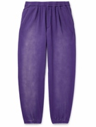 Barena - Tapered Garment-Dyed Cotton-Jersey Sweatpants - Purple