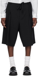 SOSHIOTSUKI Navy Wool Judo Shorts
