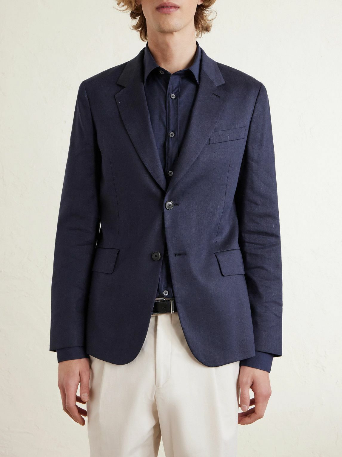 Paul Smith - Slim-Fit Linen and Virgin Wool-Blend Suit Jacket - Blue
