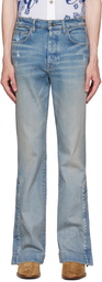 AMIRI Blue Stacked Flared Jeans