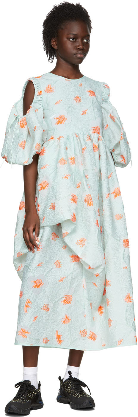 Cecilie Bahnsen Green Fenja Midi Dress Cecilie Bahnsen