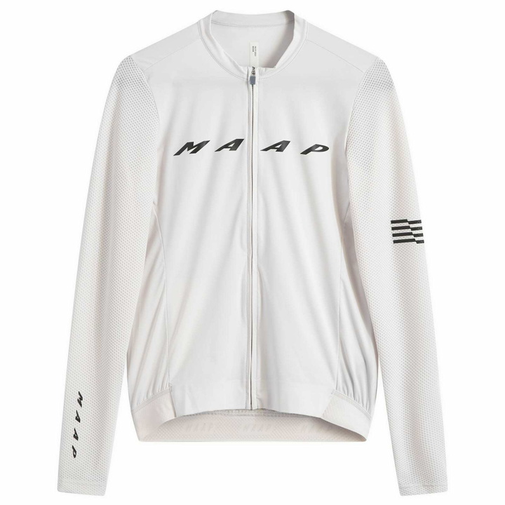 Photo: MAAP Men's Evade Pro Base Long Sleeve Jersey 2.0 in Antarctica