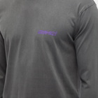 Gramicci Men's Long Sleeve Footprints T-Shirt in Grey Pigment