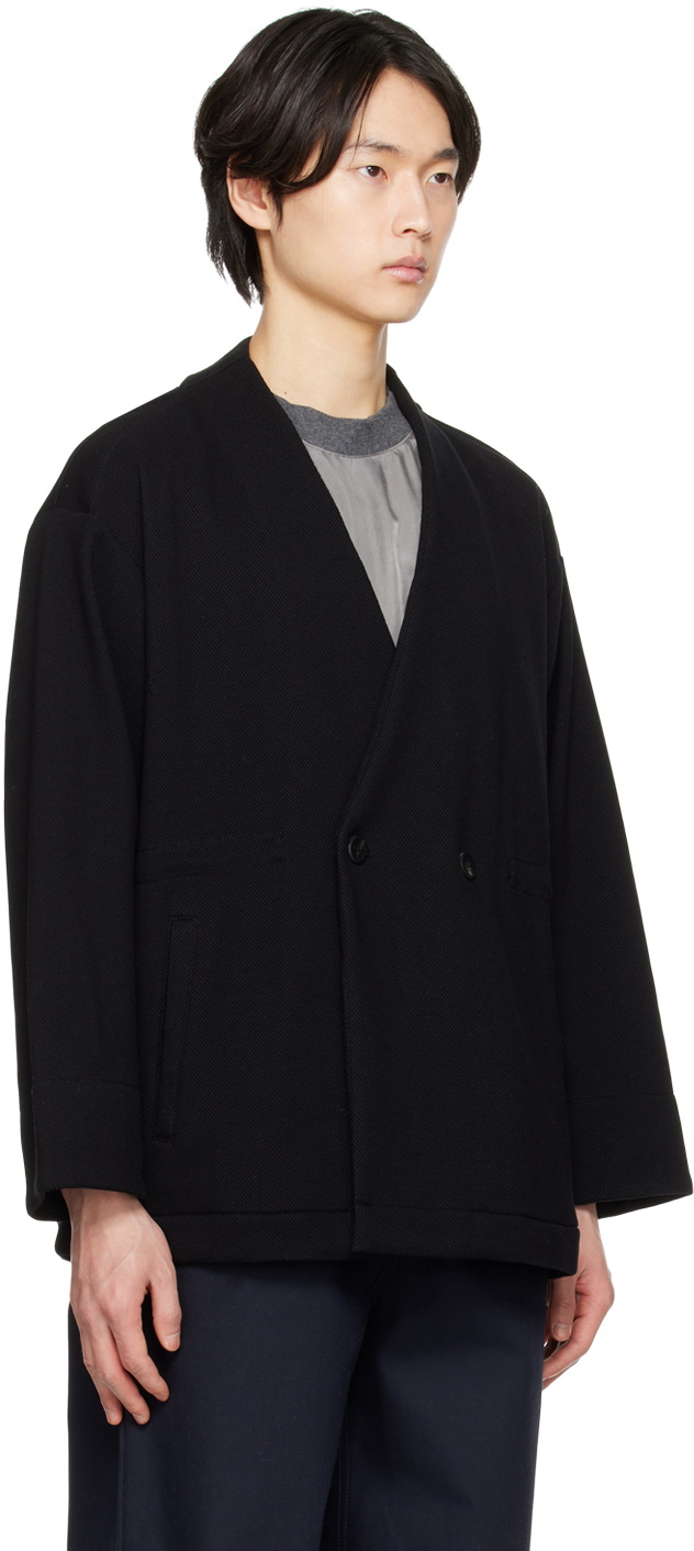 Th products Black Double-Breasted Cardigan