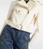 Balmain Leather biker jacket