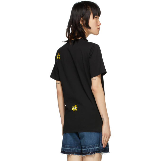 Perks and Mini SSENSE Exclusive Black Embroidered T-Shirt