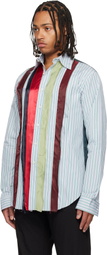 Edward Cuming Green & White Patch And Slash Shirt