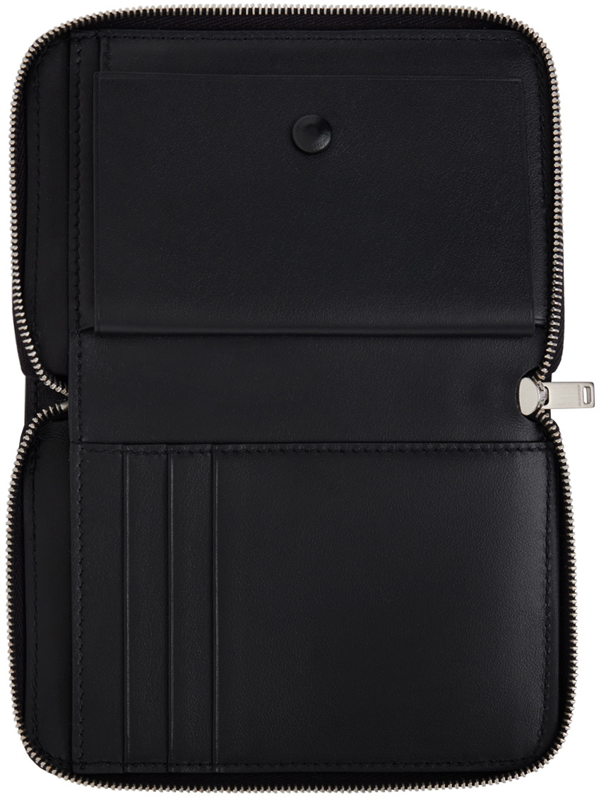 Jil Sander Black Pocket Zip Around Wallet Jil Sander