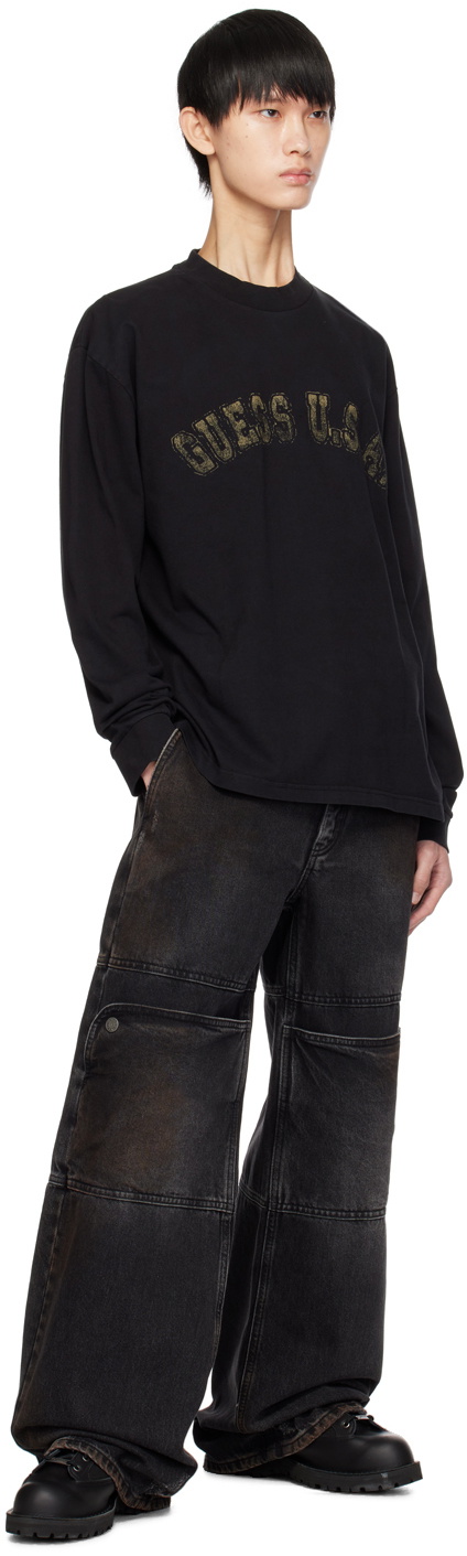 GUESS USA Black Paneled Jeans