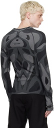 HELIOT EMIL Black & Gray Erosion Long Sleeve T-Shirt