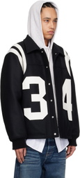 AMBUSH Black & White Varsity Bomber Jacket