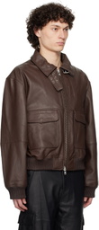 Deadwood Brown Wingman Leather Jacket