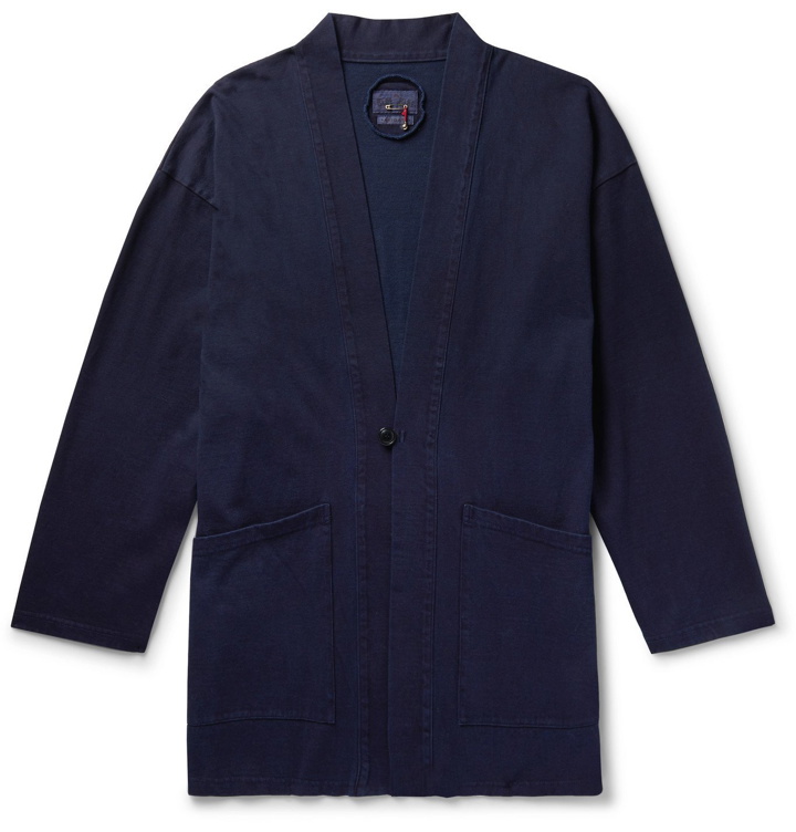Photo: Blue Blue Japan - Indigo-Dyed Cotton-Jersey Cardigan - Blue