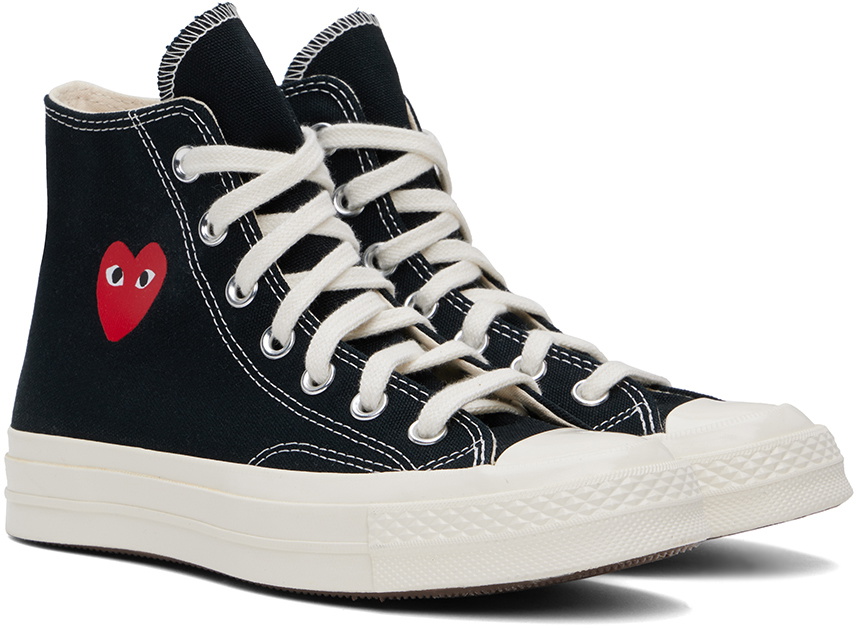 COMME des GARÇONS PLAY Black Converse Edition Chuck 70 OG Single Heart Sneakers