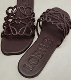 Loewe Petal Anagram leather slides