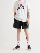 NIKE - ACG NRG Logo-Embroidered Belted Nylon Shorts - Black