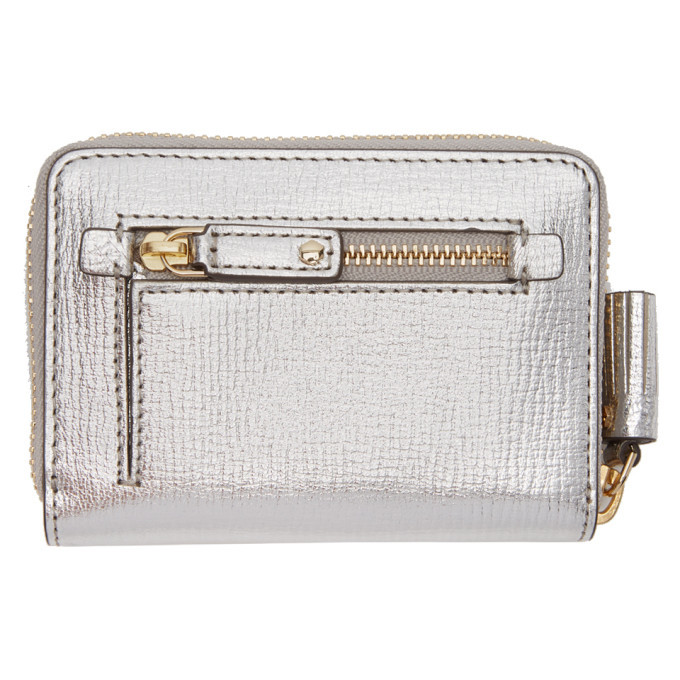 Anya Hindmarch Silver Small Eyes Zip Around Wallet