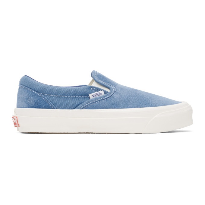 Photo: Vans Blue Suede OG Classic Slip-On Sneaker