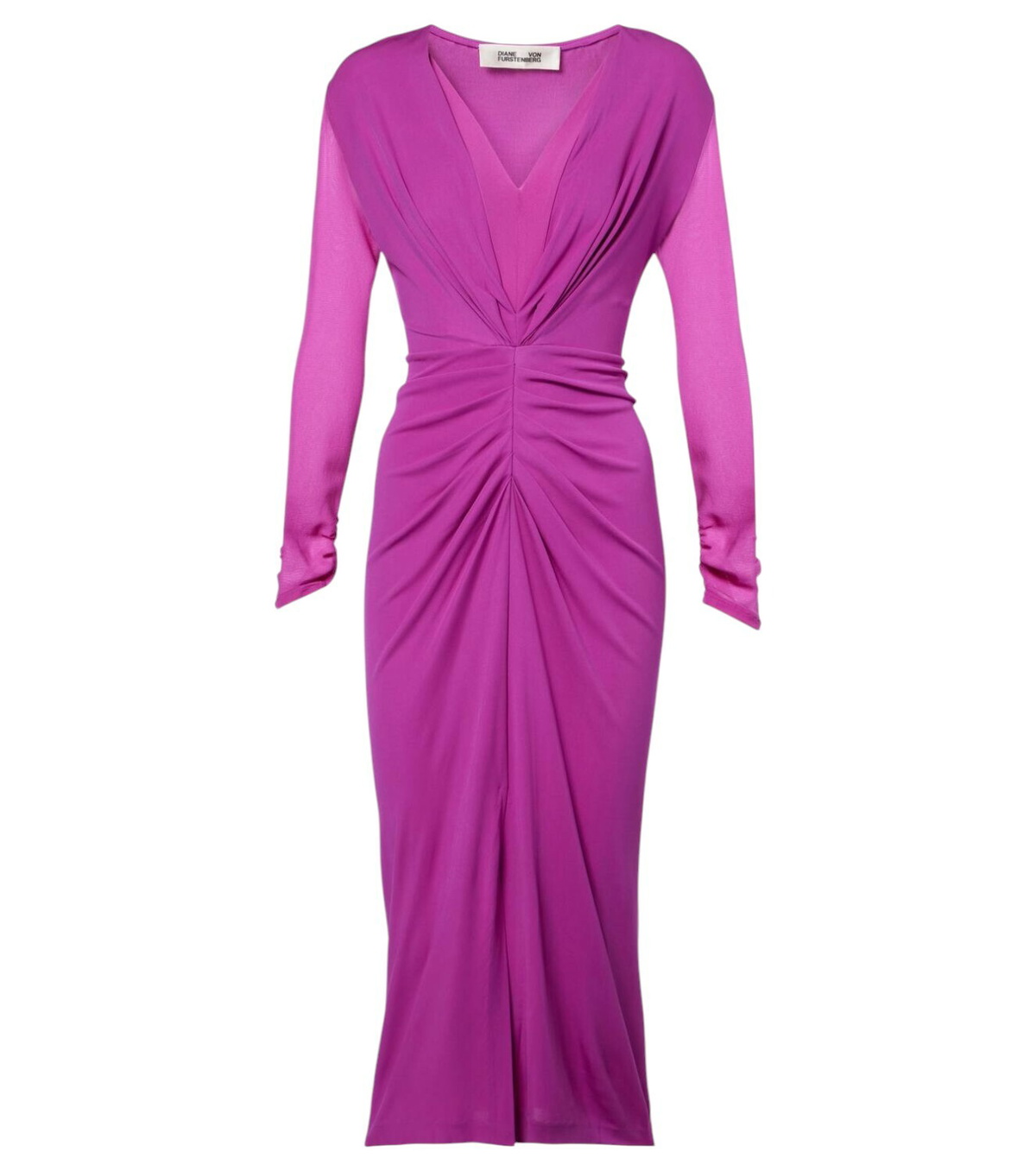 Diane von Furstenberg Libra printed gathered midi dress