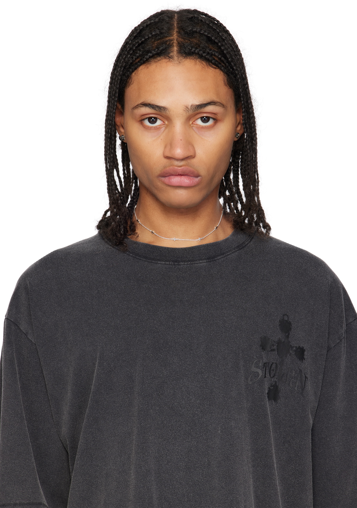 Stolen Girlfriends Club Silver Ghost Stud Earrings