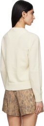 GANNI Off-White Graphic Wool Sweater
