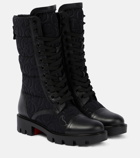 Christian Louboutin - Pavleta leather-trimmed combat boots