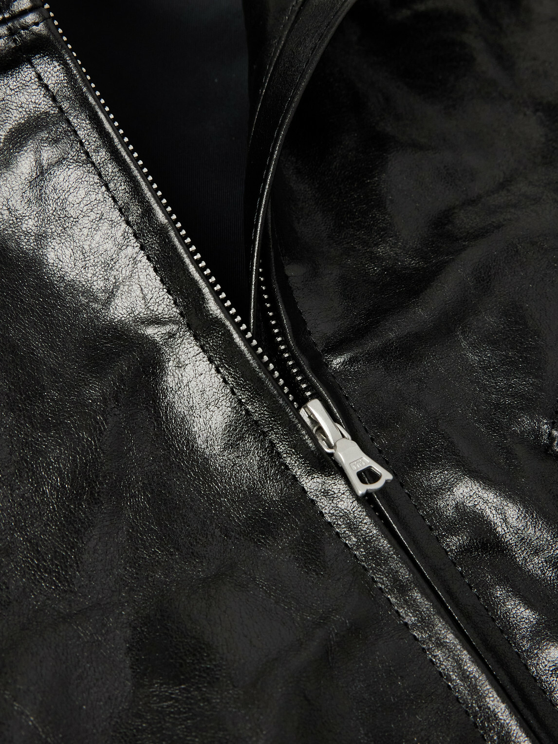 Auralee - Leather Blouson Jacket - Black