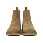 Saint Laurent Brown Suede Creeper Chelsea Boots